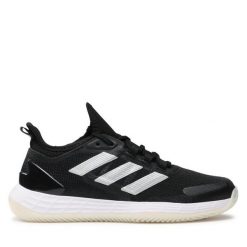 Buty do tenisa adidas. Czarne buty treningowe adidas, bez wzorów, bez zapięcia, tenisowe. Za 409.99 zł.