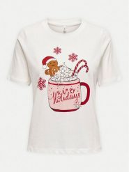 ONLY T-Shirt Rosie 15332339 Biały Regular Fit. Białe t-shirty ONLY, s, bez wzorów, z bawełny, bez kołnierzyka, bez ramiączek. Za 39.99 zł.