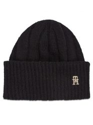 Tommy Hilfiger Czapka Th Timeless Beanie AW0AW15307 Czarny. Czarne czapki zimowe Tommy Hilfiger, bez wzorów, z syntetyku. Za 369.99 zł.