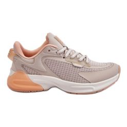 Wygodne Buty Sportowe Memory Foam System Big Star LL274336 Beżowe beżowy. Brązowe buty treningowe bez wzorów, z tkaniny, bez zapięcia. Za 377.06 zł.