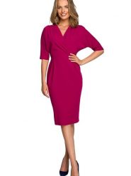 Stylove Sukienka w kolorze różowym rozmiar: L. Różowe sukienki Stylove, l, bez wzorów, bez kołnierzyka, bez ramiączek, midi. Za 222.95 zł.