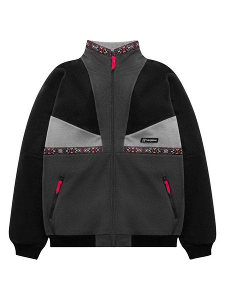 Berghaus Bluza polarowa "Tramantana 91" w kolorze czarno-czerwono-szarym rozmiar: 46. Szare bluzy bez kaptura Berghaus, bez wzorów, z polaru, bez kaptura. Za 317.62 zł.