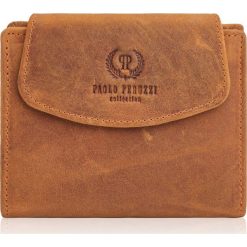 Portfel damski pomarańczowy PAOLO PERUZZI T-12-OR. Brązowe portfele PAOLO PERUZZI, bez wzorów, ze skóry. Za 74.99 zł.
