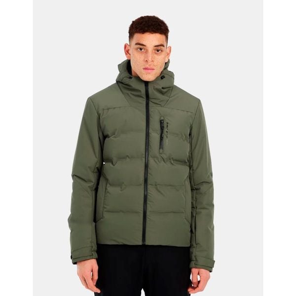 Kurtka puchowa Protest Superior24. Zielone kurtki narciarskie Protest, na zimę, bez wzorów, z puchu, bez kaptura, narciarskie. Za 851.50 zł.