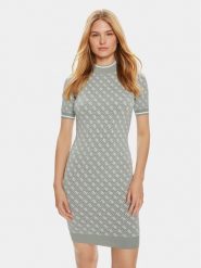 Guess Sukienka dzianinowa Ss Lise W3YK39 Z37K0 Zielony Bodycon Fit. Zielone sukienki Guess, l, z aplikacjami, z dzianiny, bez kołnierzyka, bez ramiączek, bodycon. Za 279.99 zł.