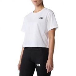 Koszulka sportowa damska The North Face Simple Dome Cropped. Białe t-shirty sportowe The North Face, xl, bez wzorów, bez ramiączek. Za 167.00 zł.