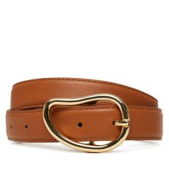 Pasek Damski Pieces. Brązowe paski Pieces, bez wzorów, z jeansu. Za 69.99 zł.
