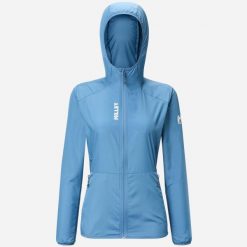 Kurtka softshell damska MILLET Parmelan Windbreaker Hoodie W. Fioletowe kurtki Millet, s, z aplikacjami, z materiału, z kapturem. Za 299.00 zł.