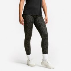 Second Life - Legginsy sportowe damskie Domyos wysoki stan - Stan Doskonały. Szare legginsy DOMYOS, l, bez wzorów, z materiału, z podwyższonym stanem, na fitness i siłownię. Za 55.99 zł.