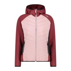 Damska kurtka z kapturem CMP. Czerwone kurtki CMP, bez wzorów, z puchu, sportowe, z kapturem. Za 409.00 zł.