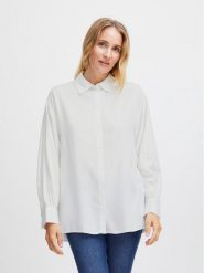Fransa Koszula 20612465 Biały Regular Fit. Białe koszule Fransa, m, bez wzorów, z wiskozy, bez kołnierzyka, bez ramiączek. Za 179.99 zł.