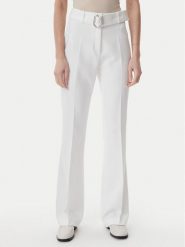 HUGO Spodnie materiałowe 50537602 Biały Flare Fit. Białe spodnie materiałowe Hugo, bez wzorów, z materiału. Za 639.99 zł.
