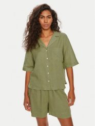ONLY Koszula Tokyo 15314215 Khaki Regular Fit. Brązowe koszule ONLY, xs, bez wzorów, z wiskozy, bez kołnierzyka, bez ramiączek. Za 209.99 zł.