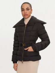 Elisabetta Franchi Kurtka puchowa PI-76D-46E2-X680 Czarny Regular Fit. Czarne kurtki Elisabetta Franchi, bez wzorów, z puchu, bez kaptura. Za 1,919.00 zł.