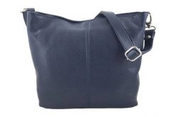 Listonoszka skórzana BARBERINI'S granatowa 12-4. Brązowe shopper bag Barberinis, bez wzorów, ze skóry, biznesowe, duże, bez dodatków. Za 199.99 zł.