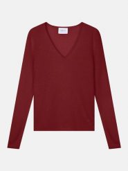 Perfect Cashmere Kaszmirowy sweter "Shannon" w kolorze bordowym rozmiar: XL. Czerwone swetry Perfect Cashmere, xl, bez wzorów, z kaszmiru, bez ramiączek. Za 323.25 zł.