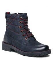 Lasocki Trapery WI16-GIRO-02 Granatowy. Niebieskie traperki Lasocki, bez wzorów, z nubiku, bez obcasa, bez zapięcia. Za 215.99 zł.