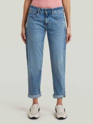 G-Star Dżinsy - Boyfriend fit - w kolorze niebieskim rozmiar: W27/L30. Niebieskie jeansy G-Star, l, z aplikacjami, klasyczne. Za 266.01 zł.