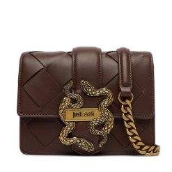 Torebka Just Cavalli. Brązowe kopertówki Just Cavalli, bez wzorów, wizytowe, bez dodatków. Za 809.99 zł.