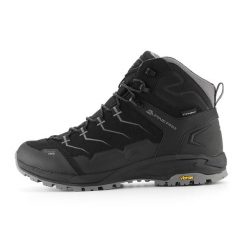 Buty wysokie trekkingowe unisex Alpine Pro Crede Vibram. Czarne trekkingi Alpine Pro, bez wzorów, bez zapięcia, wspinaczkowe. W wyprzedaży za 539.00 zł.