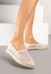 Beżowe Siateczkowe Espadryle na Podeszwie z Plecionki Setariva. Brązowe espadryle Renee, z aplikacjami, z materiału, eleganckie, z okrągłym noskiem, bez obcasa, na płaskiej podeszwie. W wyprzedaży za 69.99 zł.