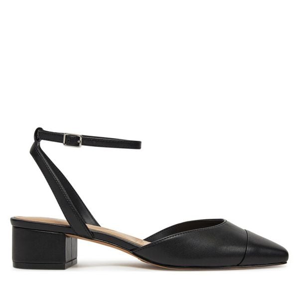 Czółenka Aldo. Czarne czółenka Aldo, bez wzorów, bez obcasa, bez zapięcia. Za 189.99 zł.