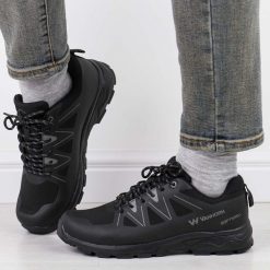 Czarne półbuty trekkingowe Softshell Vanhorn 34001. Czarne buty trekkingowe Vanhorn, z materiału, bez zapięcia. Za 199.00 zł.