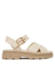 Clarks Sandały Orinoco3 Cross 26186092 Écru. Sandały Clarks, bez wzorów, ze skóry, bez obcasa, na płaskiej podeszwie, bez zapięcia. Za 389.99 zł.