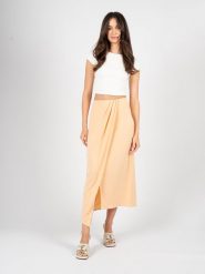 Patrizia Pepe Spódnica | 8G0346/J113 | Kobieta | Łososiowy. Czerwone spódnice Patrizia Pepe, na co dzień, bez wzorów, z acetatu, eleganckie, mini, dopasowane. W wyprzedaży za 389.00 zł.