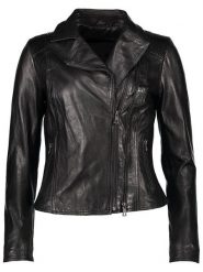 Bugatti Skórzana kurtka w kolorze czarnym rozmiar: 42. Czarne kurtki Bugatti, bez wzorów, ze skóry, bez kaptura. Za 832.64 zł.