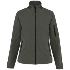 Kurtka Softshell dla kobiet Kariban. Zielone kurtki przejściowe sportowe KARIBAN, m, bez wzorów, z elastanu, bez kaptura. Za 174.00 zł.