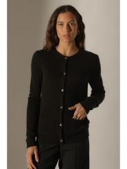 Perfect Cashmere Kaszmirowy kardigan "Amy" w kolorze czarnym rozmiar: S. Czarne swetry Perfect Cashmere, s, bez wzorów, z kaszmiru, bez ramiączek. Za 478.99 zł.