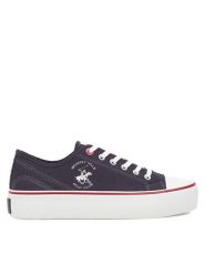 Beverly Hills Polo Club Trampki W-BHPC027M Granatowy. Niebieskie trampki Beverly Hills Polo Club, bez wzorów, z materiału, bez zapięcia. Za 129.99 zł.