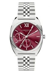 Liebeskind Chronograf w kolorze srebrno-bordowym rozmiar: onesize. Szare, analogowe zegarki Liebeskind, ze stali. Za 440.28 zł.