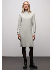 Street One Sukienka w kolorze jasnoszarym rozmiar: 40. Szare sukienki Street One, na co dzień, bez wzorów, street, bez kołnierzyka, bez ramiączek, midi, proste. Za 191.42 zł.