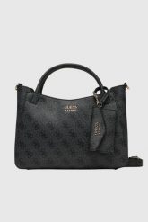 GUESS Czarna torebka damska Brenton. Czarne torebki klasyczne Guess, z aplikacjami, ze skóry ekologicznej, klasyczne, duże, bez dodatków. W wyprzedaży za 350.99 zł.