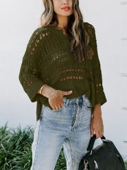 Milan Kiss Sweter w kolorze khaki rozmiar: S. Brązowe swetry Milan Kiss, s, bez wzorów, bez ramiączek. Za 90.45 zł.