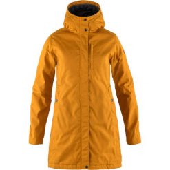 Płaszcz damski Fjallraven Kiruna Padded Parka. Brązowe płaszcze Fjällräven, bez wzorów, z puchu, sportowe, bez kaptura. Za 1,532.99 zł.