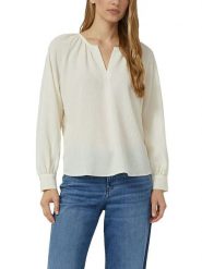 S.Oliver Bluzka w kolorze kremowym rozmiar: 44. Brązowe bluzki S.Oliver, s, bez wzorów, bez kołnierzyka, bez ramiączek. Za 86.99 zł.