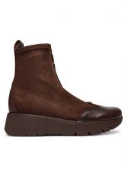 Hispanitas Botki HI265104 Brązowy ciemny. Brązowe botki Hispanitas, bez wzorów, ze skóry, bez obcasa, na płaskiej podeszwie, bez zapięcia. Za 699.99 zł.