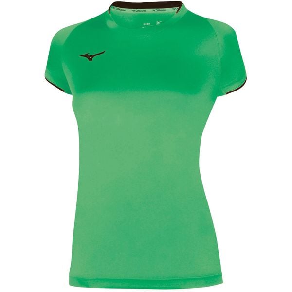 Koszulka damska Mizuno Wom Core SS. Czarne t-shirty sportowe Mizuno, bez wzorów, bez ramiączek, do biegania. Za 125.50 zł.