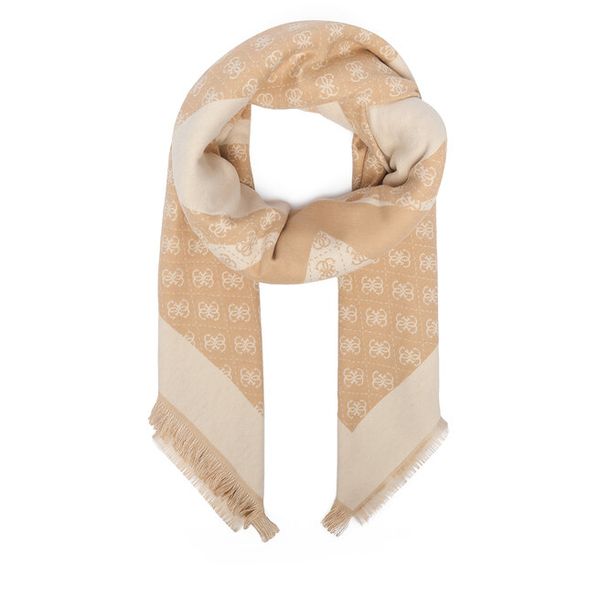 Chusta Guess. Brązowe chusty Guess, z aplikacjami. Za 194.99 zł.
