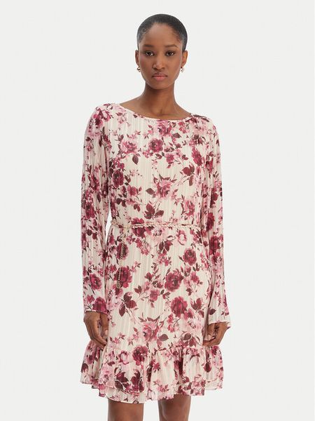 Guess Sukienka codzienna W6RK37 WJ712 Beżowy Regular Fit. Brązowe sukienki Guess, na co dzień, l, z aplikacjami, z syntetyku, bez kołnierzyka, bez ramiączek, proste. Za 659.99 zł.