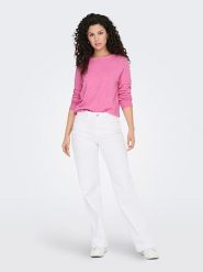 ONLY Sweter w kolorze różowym rozmiar: XL. Różowe swetry ONLY, xl, bez wzorów, ze splotem, bez ramiączek. Za 83.62 zł.