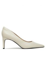 Calvin Klein Szpilki Pump 70 Pointy Hw Bar Lth HW0HW02561 Écru. Szpilki Calvin Klein, bez wzorów, ze skóry, bez obcasa, na szpilce, bez zapięcia. Za 699.99 zł.