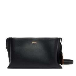 Torebka DKNY. Czarne listonoszki DKNY, bez wzorów, bez dodatków. Za 619.99 zł.