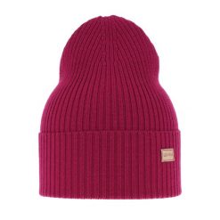 Czapka damska wiosenno - zimowa 100% wełniana merino Sophie - Bordowa. Czerwone czapki zimowe Molly, bez wzorów, z materiału. Za 69.90 zł.