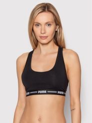 Puma Biustonosz top Racer Back 907862 Czarny. Czarne biustonosze sportowe Puma, bez wzorów, z bawełny. Za 69.99 zł.