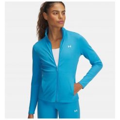 Bluza Damska Treningowa Rozpinana Bez Kaptura Under Armour. Niebieskie bluzy bez kaptura Under Armour, bez wzorów, bez kaptura, na fitness i siłownię. W wyprzedaży za 183.93 zł.