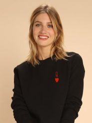WOOOP Bluza "Queen" w kolorze czarnym rozmiar: L. Czarne bluzy Wooop, l, bez wzorów, bez kaptura. Za 105.88 zł.